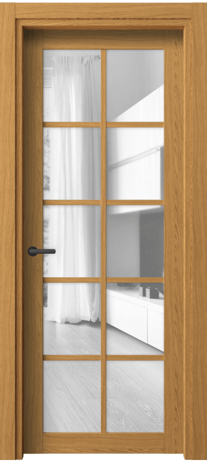 Межкомнатная дверь Нео 2106 Ванильный дуб Прозрачное стекло, триплекс Цена 32099 ₽ | Volhovec