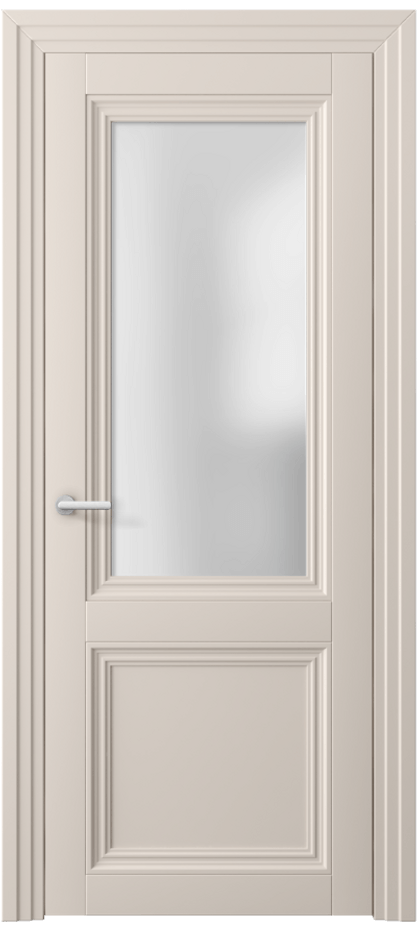 Межкомнатная дверь Центро 2524 ПЭТ пудровый бежевый Сатинированное стекло Цена 39749 ₽ | Volhovec