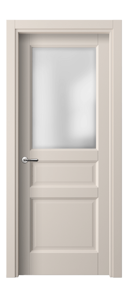 Межкомнатная дверь Galant 1432 ПЭТ пудровый бежевый Сатинированное стекло Цена 33699 ₽ | Volhovec