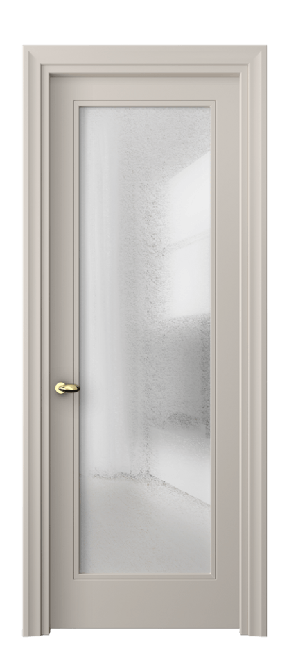 Межкомнатная дверь Esse 8502 Матовый светло-бежевый Фактурное стекло "Лёд", триплекс Цена 64539 ₽ | Volhovec