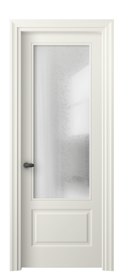 Межкомнатная дверь Эссе 8542 Матовый жемчужный Фактурное стекло "Лёд", триплекс Цена 61599 ₽ | Volhovec