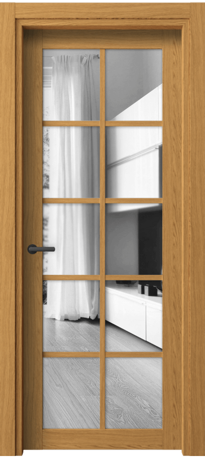 Межкомнатная дверь Нео 2106 Ванильный дуб Двустороннее зеркало, триплекс Цена 33599 ₽ | Volhovec