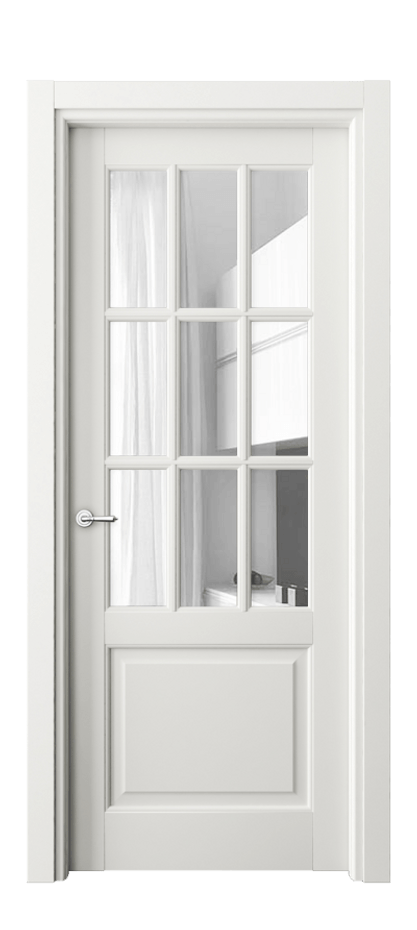 Межкомнатная дверь Toscana Grigliato 6312 Бук серый Прозрачное стекло Цена 114199 ₽ | Volhovec