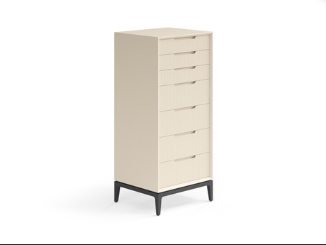 Мебель Комод Velvet 7 ящиков. Цвет Матовый светло-бежевый. Материал Гладкая эмаль. Коллекция Комод Velvet 7 ящиков. Картинка.