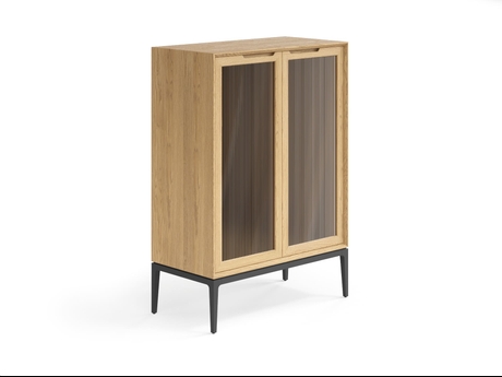 Мебель Витрина Velvet. Цвет Дуб соломенный матовый. Материал Массив дуба матовый. Коллекция Витрина Velvet. Картинка.