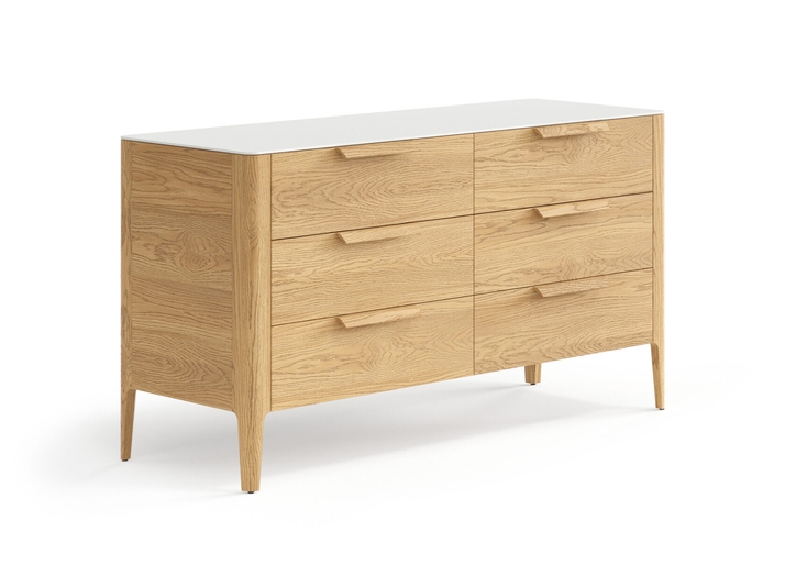 Мебель Комод Piega 6 ящиков. Цвет Дуб пшеничный матовый. Материал Массив дуба матовый. Коллекция Комод Piega 6 ящиков. Картинка.