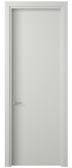 Дверь межкомнатная 0010 МССР. Цвет Матовый светло-серый. Материал Гладкая эмаль. Коллекция Планум. Картинка.