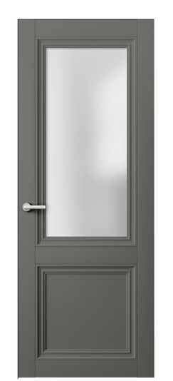 Дверь межкомнатная 2524 МКЛС САТ. Цвет Матовый классический серый. Материал Гладкая эмаль. Коллекция Центро. Картинка.