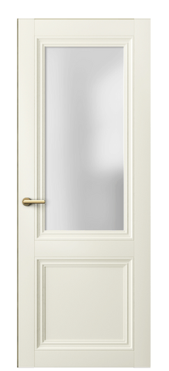 Дверь межкомнатная 2524 ММБ САТ. Цвет Матовый молочно-белый. Материал Гладкая эмаль. Коллекция Центро. Картинка.