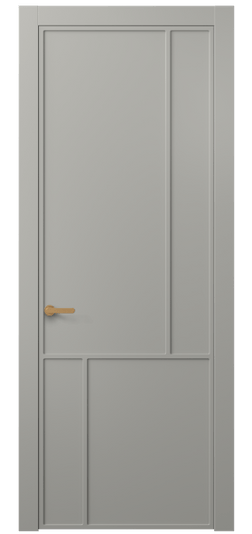 Дверь межкомнатная АКП 8606 МНСР. Цвет Матовый нейтральный серый. Материал Гладкая эмаль. Коллекция Фрэйм. Картинка.