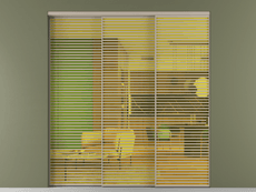 Перегородка Формато внутри проёма 3 створки с синхронным механизмом