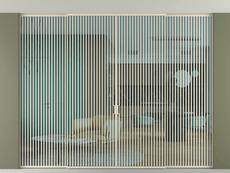 Перегородка Formato внутри проёма скрытое крепление в потолок 4 створки