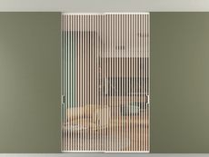 Перегородка Formato внутри проёма скрытое крепление в потолок 2 створки