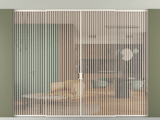 Перегородка Formato внутри проёма скрытое крепление в потолок 4 створки