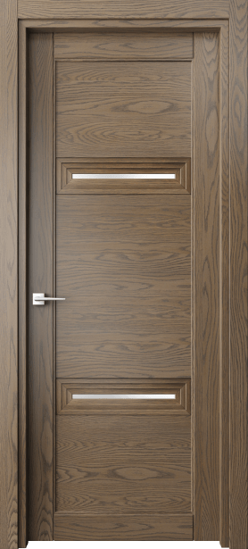 Дверь межкомнатная 6113 ДММ САТ. Цвет Дуб мраморный. Материал Массив дуба. Коллекция Эго. Картинка.